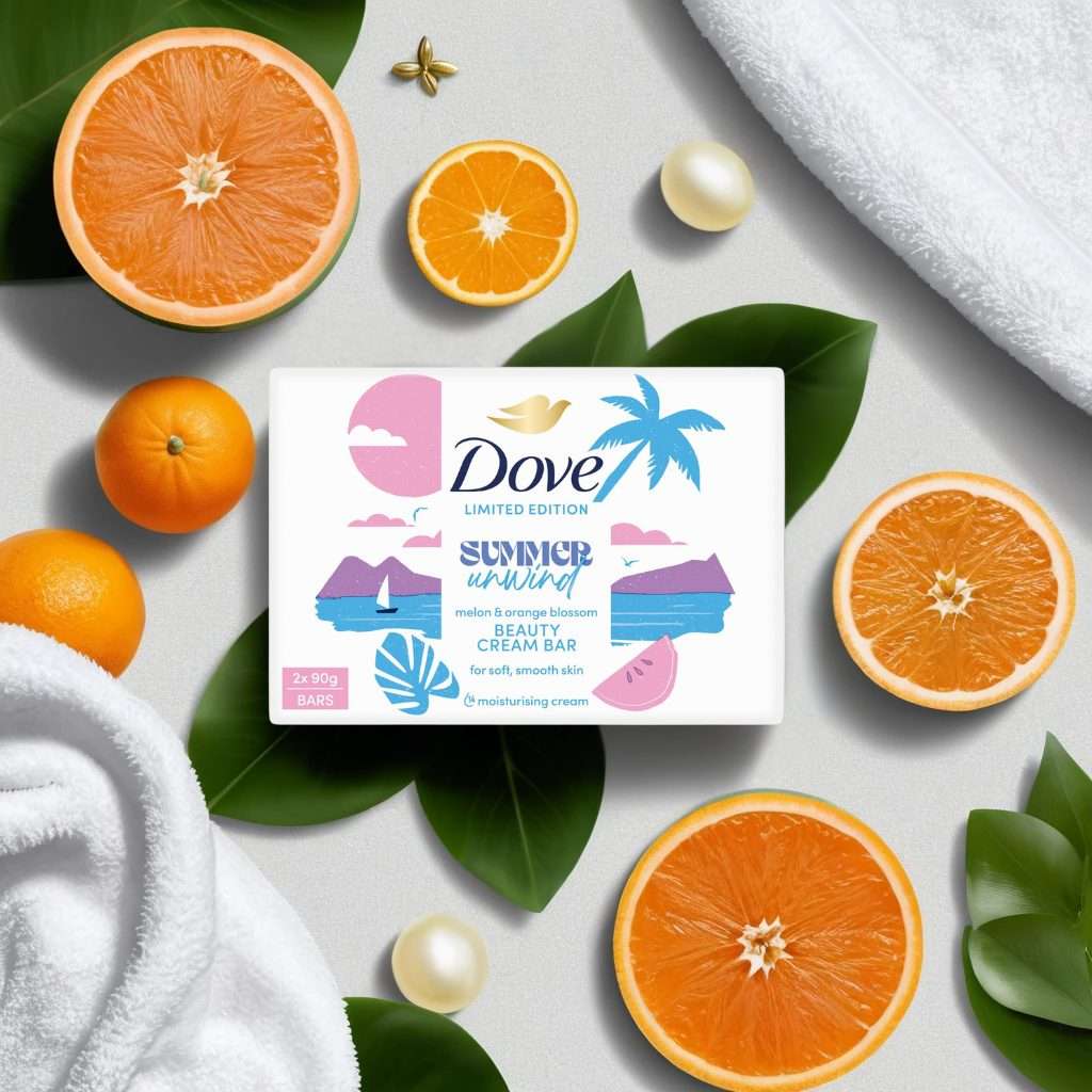 Dove Summer Unwind Beauty Cream Soap Bar 2x90g