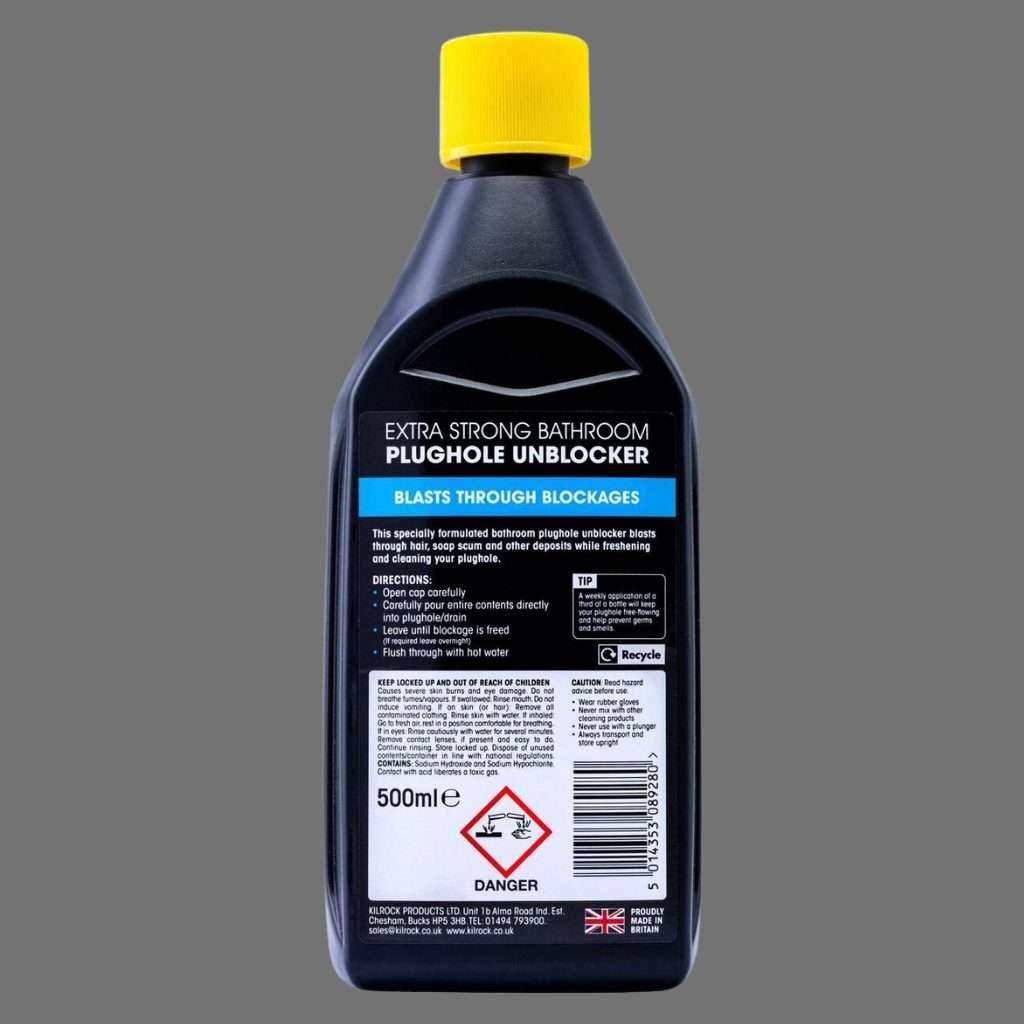 Kilrock Bathroom Plughole Unblocker 500ml
