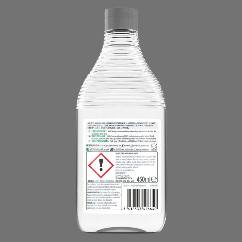 Ecover Zero Sensitive Washing-Up Liquid 450ml