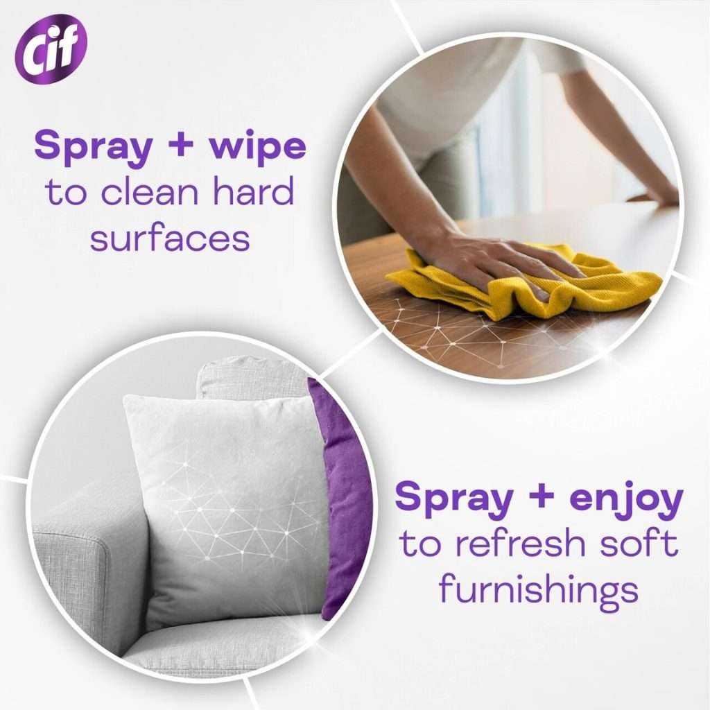 Cif Infinite Clean All-in-One Fresh Lavender & Eucalyptus Spray 280ml Cif Infinite Clean All-in-One Fresh Lavender & Eucalyptus Spray 280ml