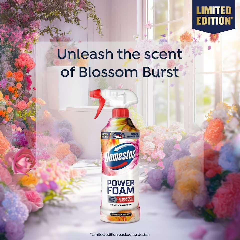 Domestos Blossom Burst Power Foam 450ml Domestos Blossom Burst Power Foam 450ml
