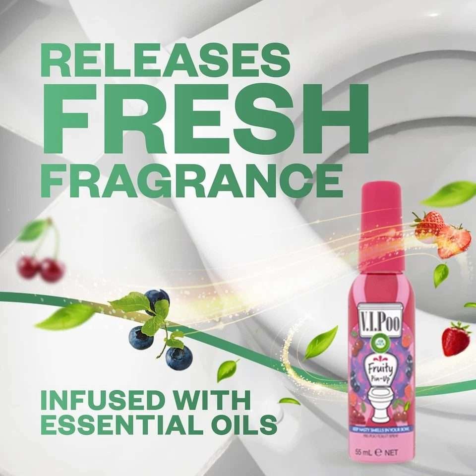 Air Wick VIPoo Fruity Pin‑Up Pre‑Poop Toilet Spray 55ml