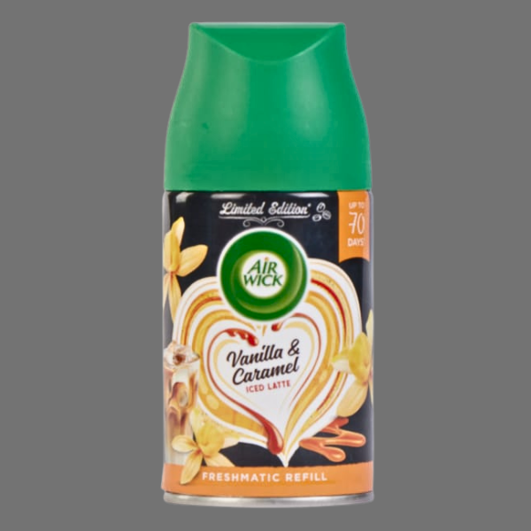 Air Wick Vanilla & Caramel Iced Latte Freshmatic Refill 250ml Air Wick Vanilla & Caramel Iced Latte Freshmatic Refill 250ml