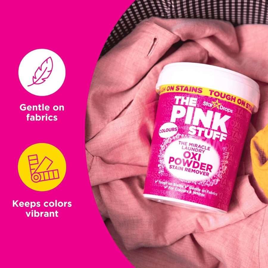 The Pink Stuff Oxi Powder Colours Stain Remover 1kg The Pink Stuff Oxi Powder Colours Stain Remover 1kg