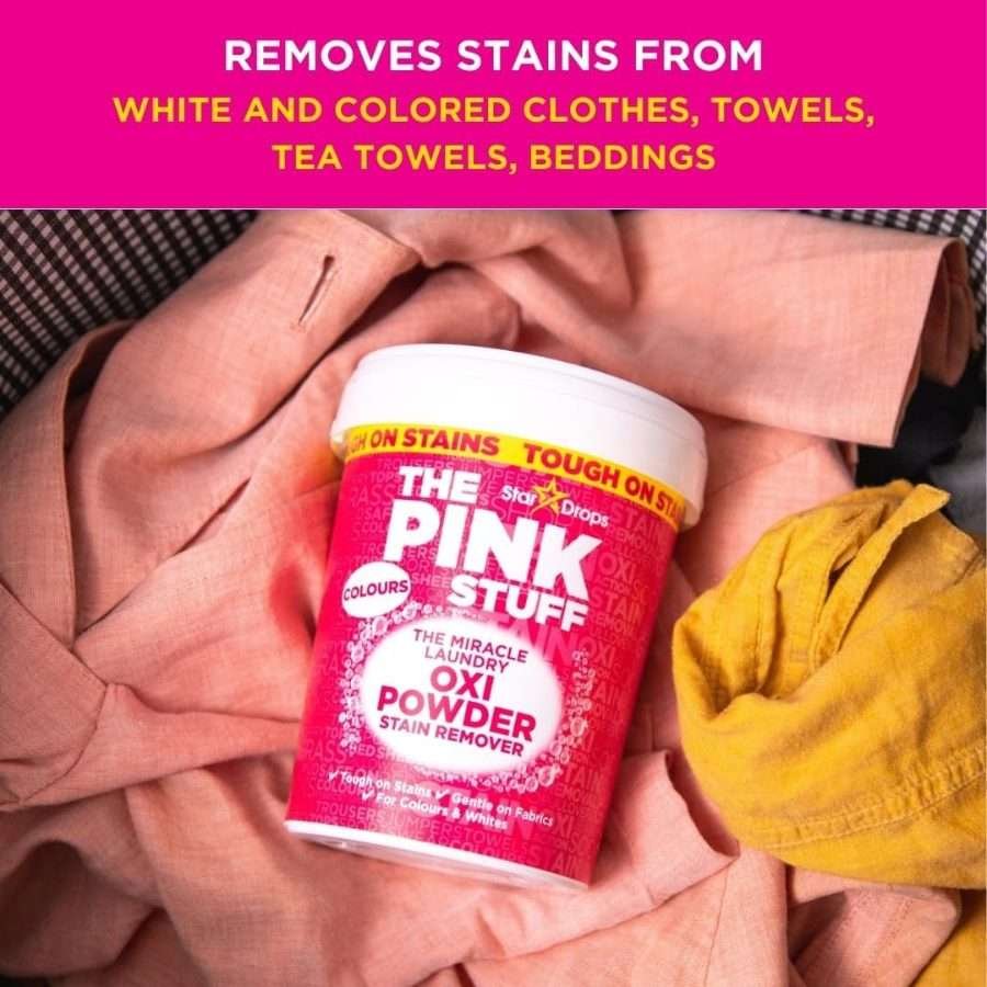 The Pink Stuff Oxi Powder Colours Stain Remover 1kg The Pink Stuff Oxi Powder Colours Stain Remover 1kg