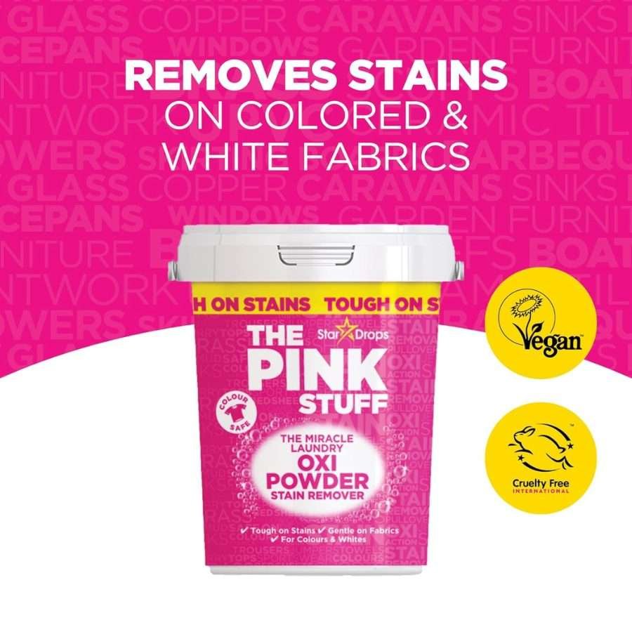 The Pink Stuff Oxi Powder Colours Stain Remover 1kg The Pink Stuff Oxi Powder Colours Stain Remover 1kg