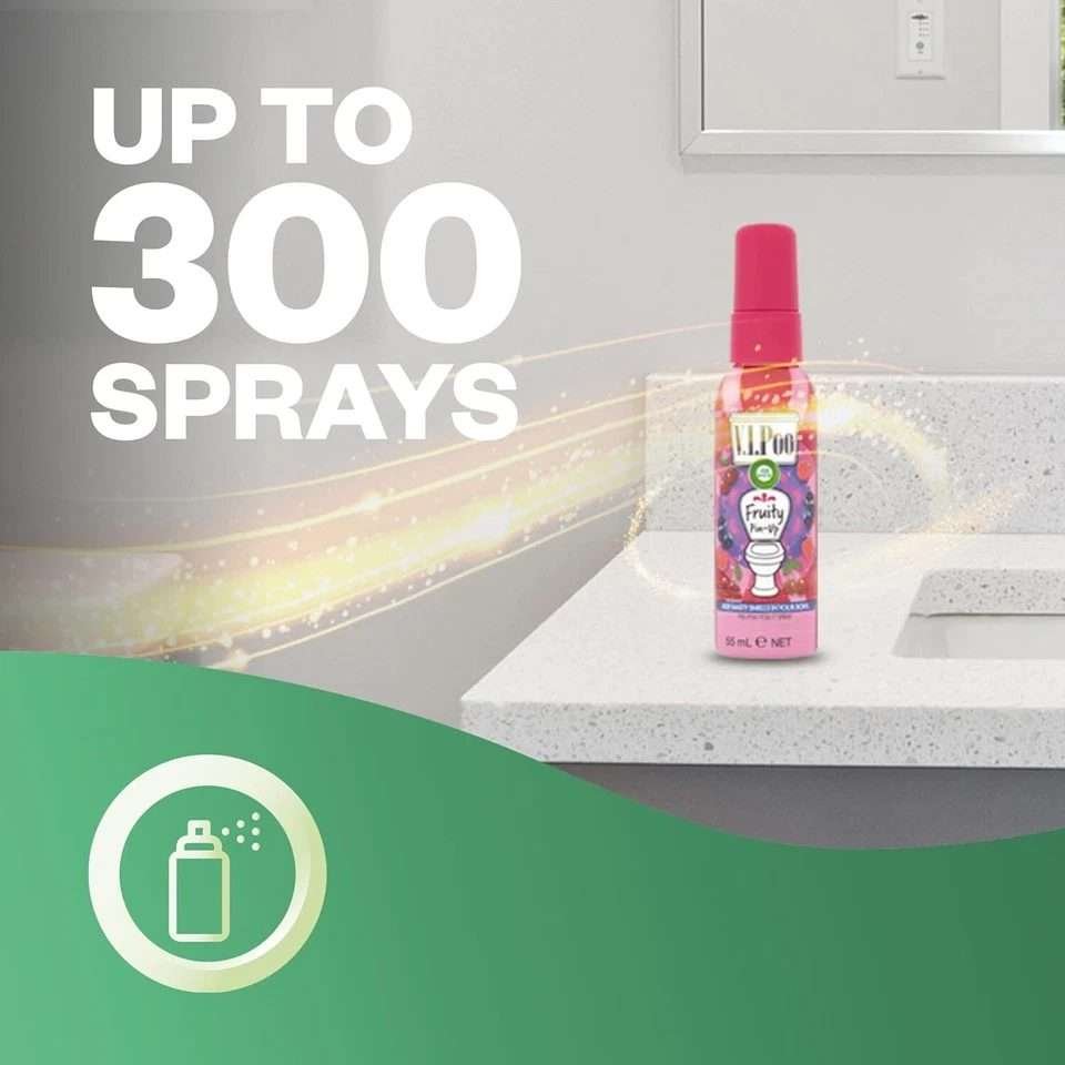 Air Wick VIPoo Fruity Pin‑Up Pre‑Poop Toilet Spray 55ml