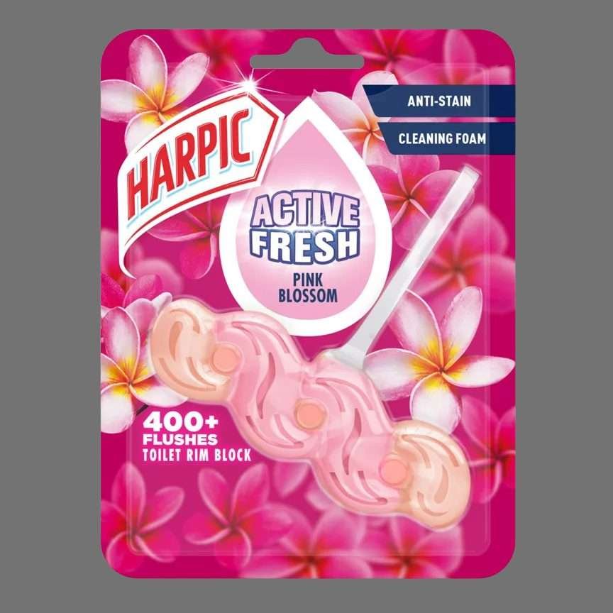 Harpic Active Fresh Pink Blossom Toilet Block 35g