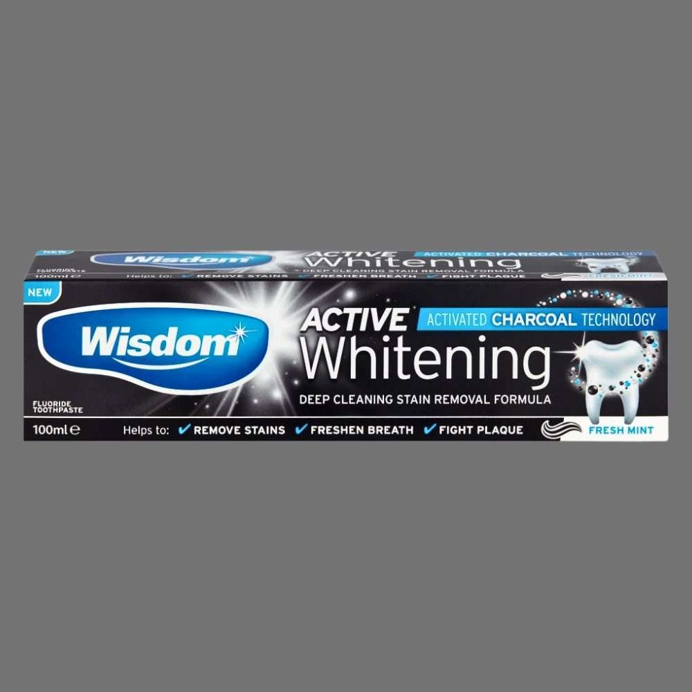 Wisdom Active Whitening Charcoal Toothpaste 100ml