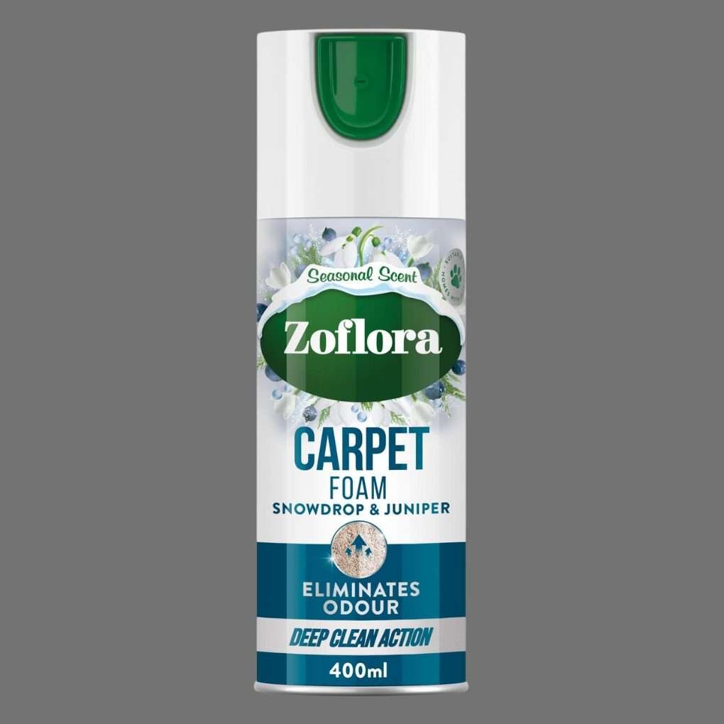 Zoflora Snowdrop & Juniper Carpet Fresh & Care Foam 400ml Zoflora Snowdrop & Juniper Carpet Fresh & Care Foam 400ml