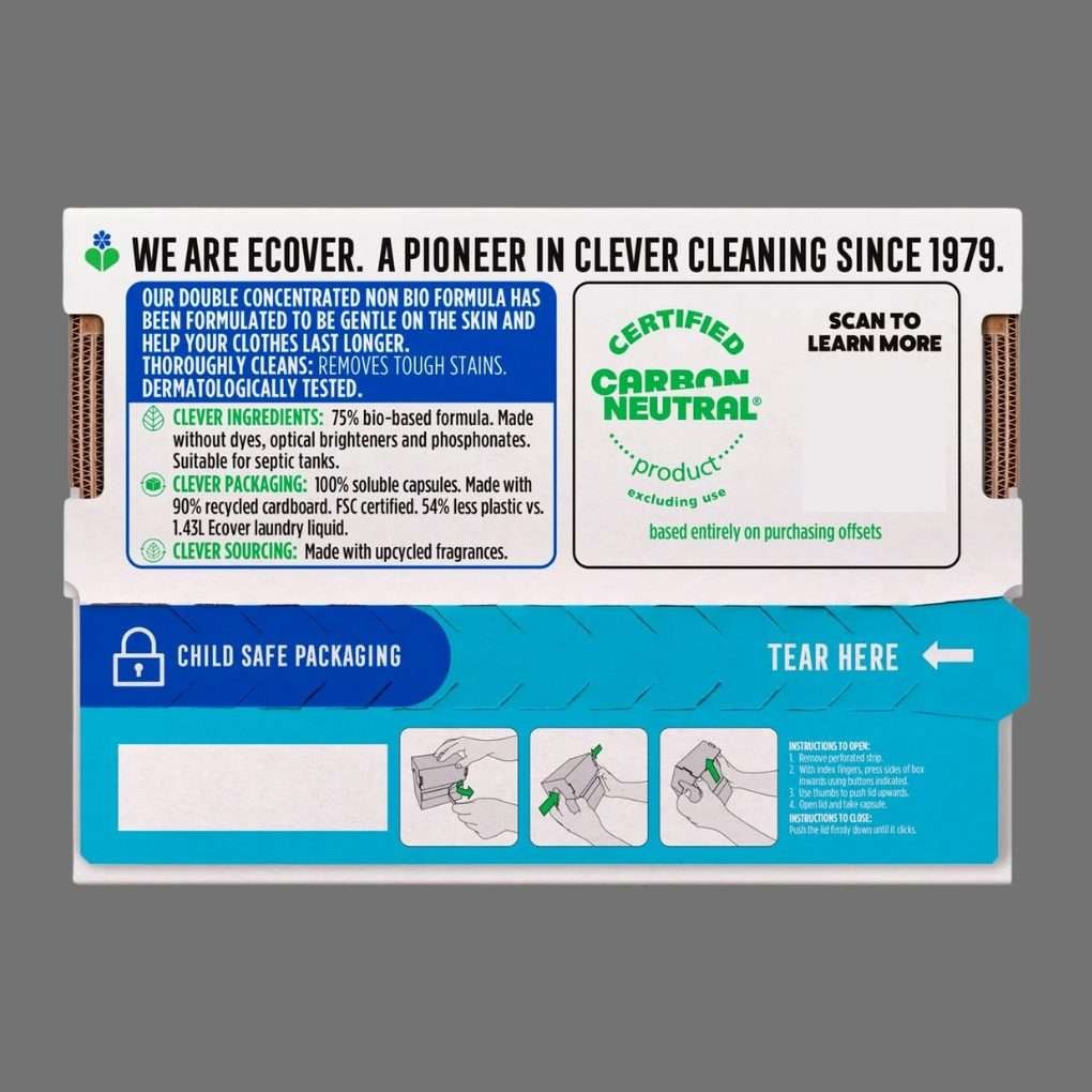 Ecover Almond & Apricot Non-Bio Laundry Capsules 18 Washes