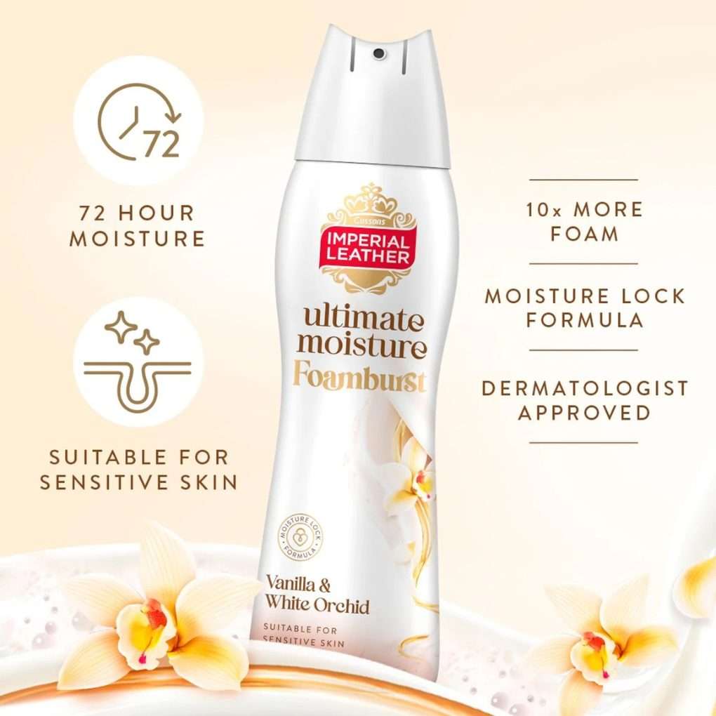 Imperial Leather Vanilla & White Orchid Ultimate Moisture Foamburst 200ml
