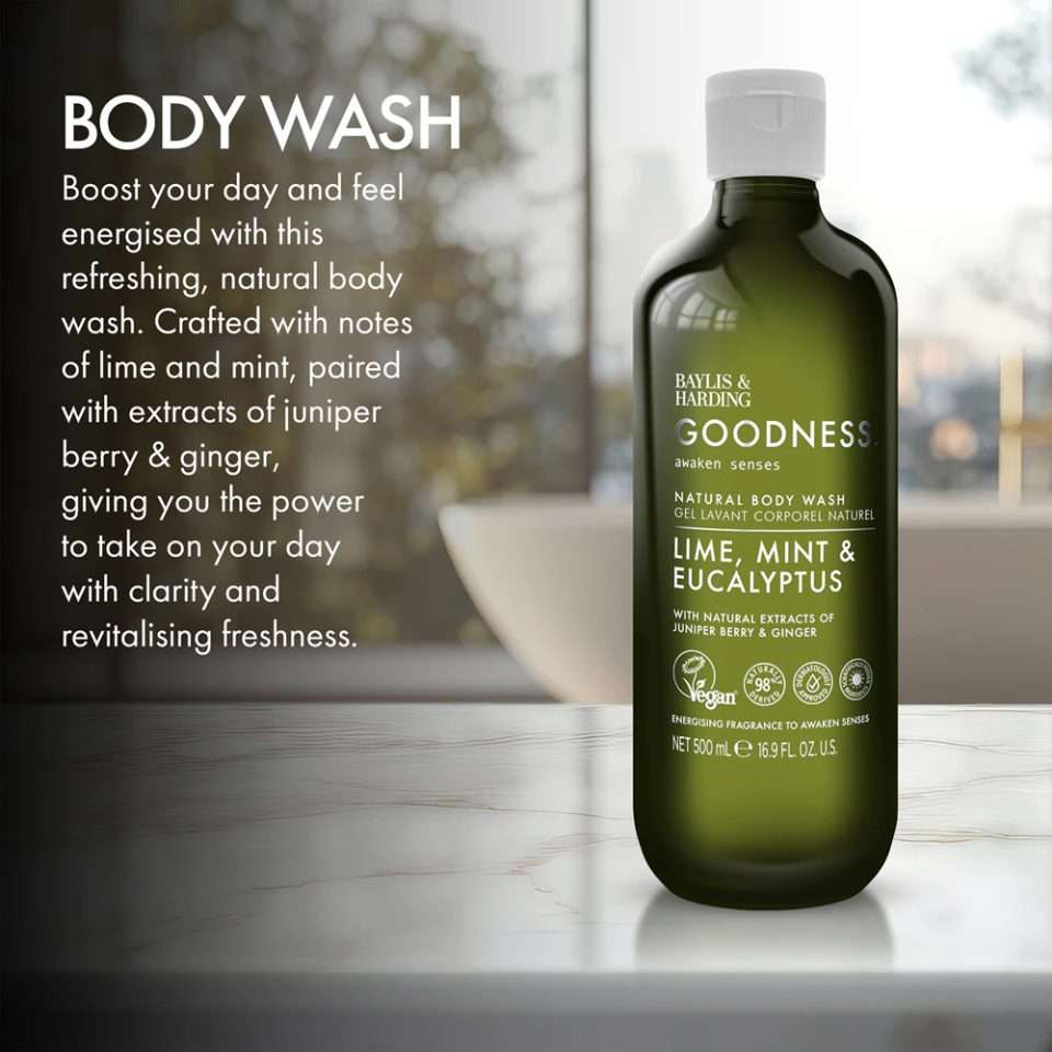 Baylis & Harding Goodness Lime, Mint & Eucalyptus Awaken Body Wash 500ml