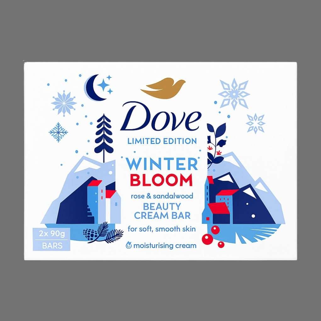 Dove Winter Bloom Rose & Sandalwood Beauty Cream Bar Soap 2 x 90g