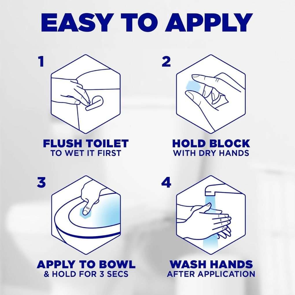 Harpic Marine Hygienic & Fresh Toilet Block Sticker 4 Pack Harpic Marine Hygienic & Fresh Toilet Block Sticker 4 Pack