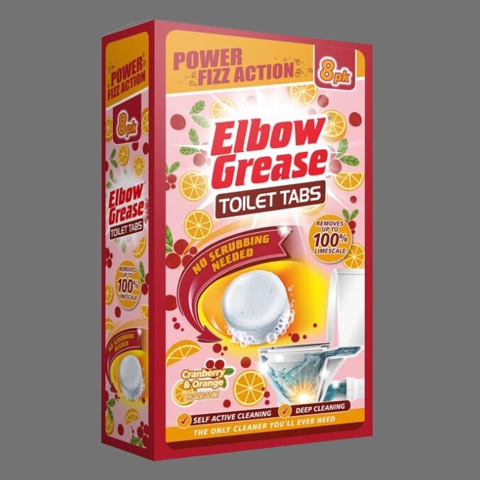 Elbow Grease Cranberry & Orange Toilet Tabs 8 Pack Elbow Grease Cranberry & Orange Toilet Tabs 8 Pack